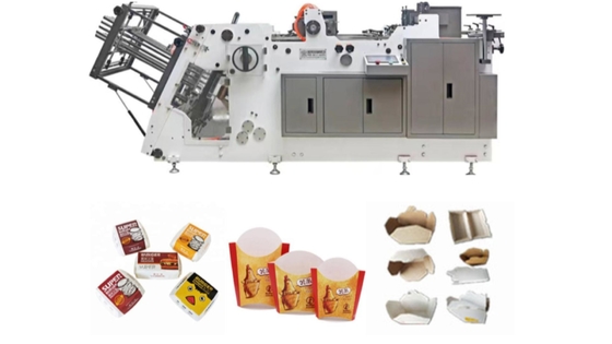 صندوق كرتوني استريو تلقائي ، آلة صنع صندوق ورقي لتعبئة المواد الغذائية المزود